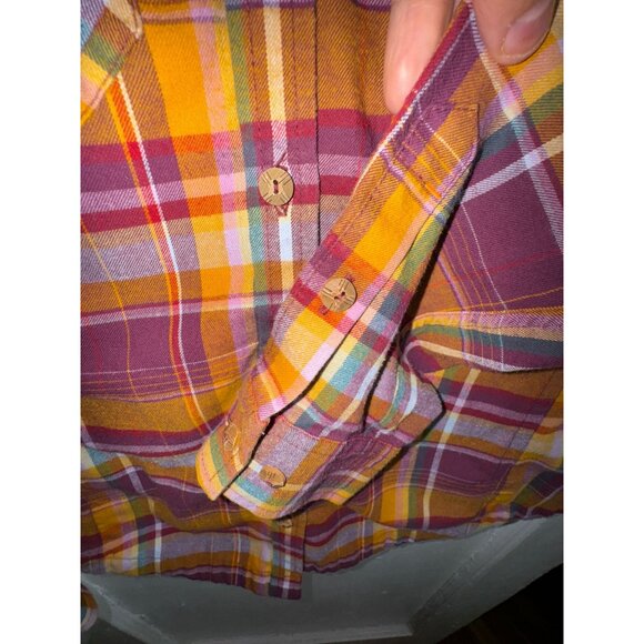 Orvis Womens Plaid Button-Up Shirt Size Medium Cotton Flannel Western ranch - Picture 9 of 10
